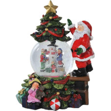 Vacchetti Glass Ball LED Resin Santa Claus with Music