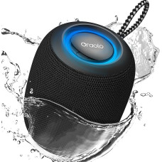 oraolo Portable Bluetooth Speaker Wireless 15W with RGB Lights IPX7 Waterproof Bluetooth 5.4 30 Hours Playback Mini Stereo Speaker for Home Outdoor Travel