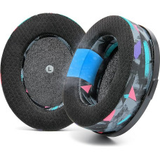 WC Freeze Penrose Replacement Hybrid Fabric Ear Pads with Cooling Gel for Audeze Penrose and Mobius, Made by Wicked Cushions, Improved Durability, Thickness and Sound Insulation | 90's Black