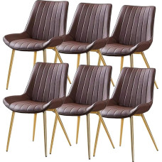 UIBHGVFG Küchen-Esszimmer-Set mit 6 Pu-Leder-Seitentischen, Wohnzimmer-Lounge-Thekentischen und stabilen Metallbeinen