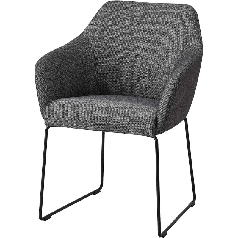 IKEA TOSSBERG metalinė kėdė, juoda/pilka