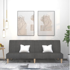 Homgoday Sofa lova 2-vietė sulankstoma sofa lova Couch Lounge Sofa lova Sėdynė Sofa Couch Svečių sofa Sėdynė Baldai gyvenamajam kambariui Biuras Tamsiai pilkas audinys