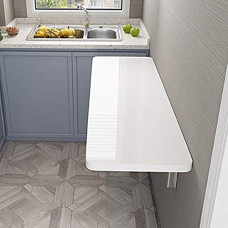WESTWILD An der Wand montierter Klapptisch für Zuhause, Büro, Küche, Waschküche, multifunktionaler Schreibtisch für Laptop, Werkbank, Esszimmer, Schreiben, platzsparendes Design in 4 Farben (weiß 100