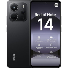 Xiaomi Redmi Note 14 Smartphone, 8 + 256 GB, Black, 108 MP AI Camera System, 5500 mAh Battery, 120 Hz Eye Protection Display, AI Functions (Charger Not Included)