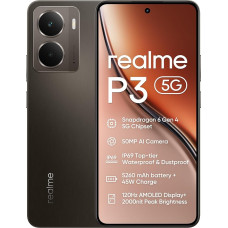 realme P3 5G Smartphone, 12 + 512 GB, 5260 mAh Battery, 45 W Charge, Snapdragon 6 Gen 4 Chipset, 50 MP AI Camera, 2000 nits Pro-Esports 120 Hz Display, IP69, Green (No Adapter)