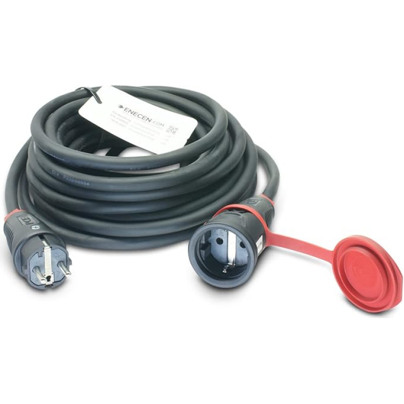 ENECEN 1022205 Prailginimo kabelis 230 V/16 A IP44 Guma H07RN-F 3 x 2,5 mm² su kieta guma ST/KU BD 5 m