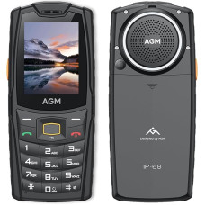 AGM M6 lauko mobilusis telefonas be sutarties, tvirtas, 2,4 colio spalvotas ekranas, didelis šriftas ir didelis mygtukas, 2500 mAh baterija, 48 MB + 128 MB, atsparus vandeniui (IP68/IP69K), 4G Dual SIM, mygtukinis mobilusis telefonas