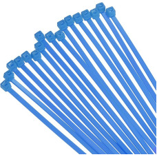 sourcing map 250 Stück Kabelbinder 25,4 cm, selbstsichernde Nylon-Drahtbinder mit 13,6 kg Zugfestigkeit für drinnen und draußen, Blau