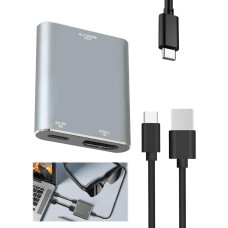 GCNWW HDMI to USB C Adapter 4K @ 60Hz USB C HDMI Adapter Compatible with XREAL One Pro/Air-Rokid Air/Max-Nreal Air-Thunderbird AR-GRAWOOA-Switch-Viture One-PS5/4-Xbox Steam Deck