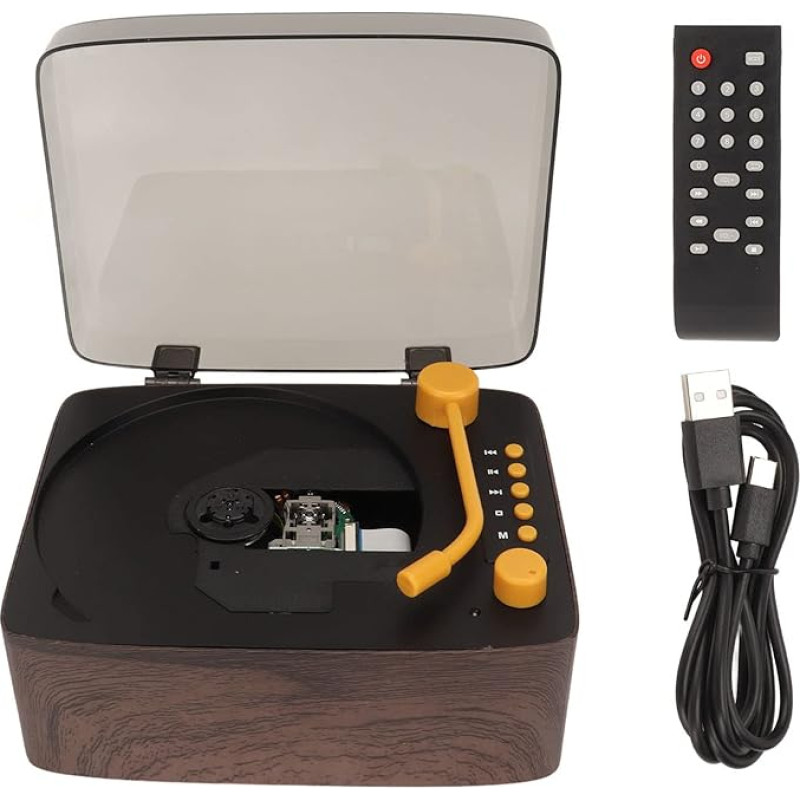 CD grotuvas, AUX USB nešiojamasis įkraunamas muzikos CD diskų grotuvas, įmontuotas HiFi garsiakalbis su nuotolinio valdymo pulteliu, namų garso Boombox CD grotuvas namams Kpop