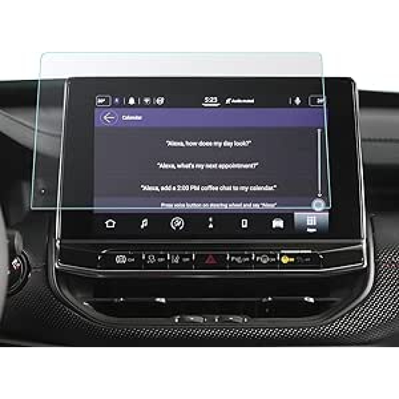 LUWU suderinama su J-eep Compass 2021-2024 2025 navigacijos ekrano apsauga 9H kietumo apsauga nuo įbrėžimų 10,1 colio grūdinto stiklo ekrano apsauga Automobilinės navigacijos plėvelė J eep Compass Uconnect 5