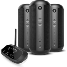 Avantree Harmony 2 Multiroom Bluetooth Speaker System, Wireless Stereo Set with Bluetooth and Cable Input, Each Speaker Can Be Used as a Standalone Portable Bluetooth Speaker