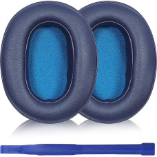Aiivioll WH-XB900N Ear Pads Cushion Protein Leather Replacement Ear Pads Compatible with Sony WH-XB900N WH XB900N WH XB 900 XB900 Headphones, Soft Memory Foam (Blue)