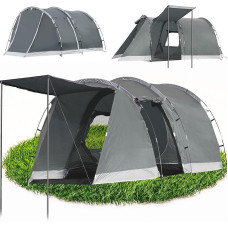 Kempingo palapinė 4 asmenų palapinės 5000 mm vandeniui atspari tunelinė palapinė Šeimos palapinė Grupės palapinė Tentas tentas Teepee palapinė Didelė kempingo palapinė su miegamuoju nameliu Glampingo palapinė su nuimamu 03