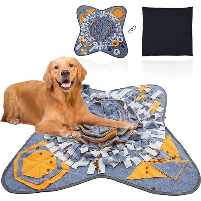 HDOELGP Šunų šniukštinėjimo kilimėlis, šuns šniukštinėjimo antklodė, šniukštinėjimo mokymas, intelekto žaislas, šėrimo kilimėlis, augintinių dresavimo kilimėlis, neslystantis lėtas šėryklėlė šunims (70 x 70 cm)