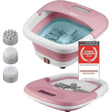 TZS First Austria - Kojų vonelė Kojų masažuoklis sulankstomas 450 W su 3 priedais ir 8 masažo voleliais - Kojų vonelė su vibraciniu ir oro burbulų masažu, infraraudonųjų spindulių ir šildymo funkcija - elektrinė kojų vonelė