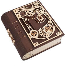 UGEARS paslapčių knyga 3D dėlionės dėžutė - 3D medinė dėlionė suaugusiųjų statybų rinkinys 