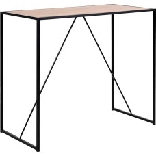 AC Design Furniture Jörn Rectangular Bar Table, Wild Oak Table Top and Black Metal Frame, Dining Room Bar, Living Room Bar Furniture, Pack of 1