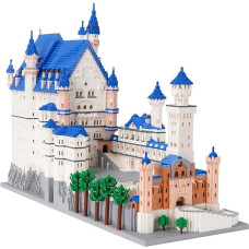 LULUFUN statybinių kaladėlių rinkinys, mini statybinis rinkinys, garsios architektūros mini kaladėlių rinkinys, žaislinės dovanos suaugusiesiems ir vaikams, Neuschwanstein pilies modelis 11810 dalių