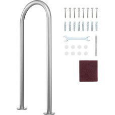 VEVOR Pool Handrail, 400 x 90 x 915 mm, Pool Entry Aluminium with Base Plate for Indoor/Outdoor Pools, User Friendly Swimming Pool Entry Aid Grab Bar with Accessories for Spas and Docks