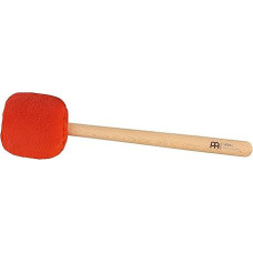 Sonic Energy Mandarin Gong Mallet - 39.5 cm - Wool and Faux Fur - Beech Wood Handle - For Gong Players, Percussion, Meditation (MGM-L-ST)