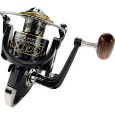 Angeln Spule Holz Handshake 12 + 1BB Angelrolle Metall Spule Links/Rechts Griff Angelrolle Räder Einfach Zu Bedienen