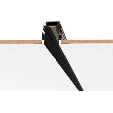 SCON Dimmable/Non-Dimmable Recessed Light System Rail 0.5 m Long 34 mm Wide Living Room Office Interior Lighting Black Four Wires Aluminium Modern No Cable DC 24 V/48 V