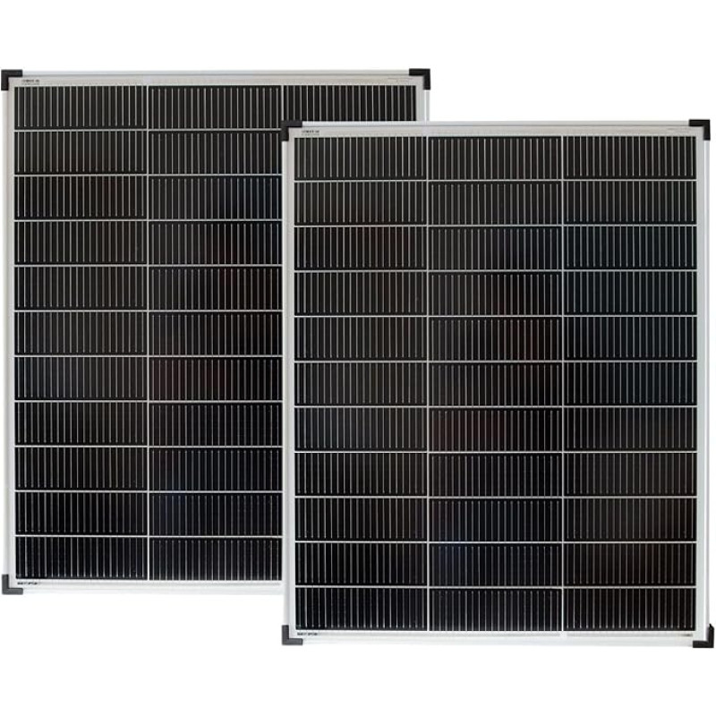 SOLARTRONICS saulės baterija 100 Watt Mono 18 V 20 autobusų juostų Saulės baterija Saulės elementų skaičius 2 x moduliai