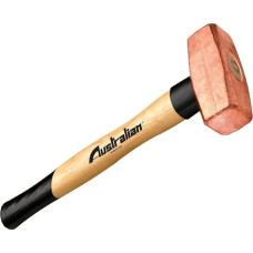 La zappa Top Line Mason's Hammer with Copper Head and Wooden Handle (500 g/Handle 30 cm)