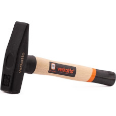 Mivos Engineer's Hammer 500 g with Wooden Handle – Mechanic's Hammer with Forged Hammer Head – 500 g Head Weight – Workshop Hammer – Engineer's Hammer – DIN 1041 – HRC: 50-55