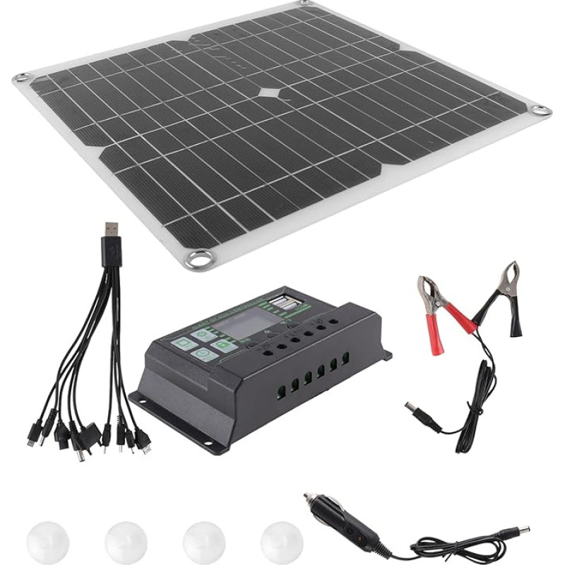 TOYANDONA 1 Satz Solar Panel Tragbares Notstromversorgungssystem für Outdoor Aktivitäten Hochwertige Solarzelle mit Hoher Umwandlungsrate und Langlebig für Garten und Camping Effizientes