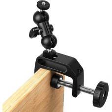 WANBY dvigubas rutulinis laikiklis DSLR fotoaparatui su stovu, monitoriumi ir blykstės šviesa