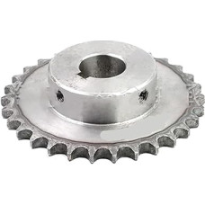 Rollenketten-Ritzel, Zahnrollenkettenrad 08B Antriebskettenrad 45 Stahl 10-20 Zähne Passfederbohrung 10-35mm(17 dantų, 30mm (rakto skylutė 8mm))