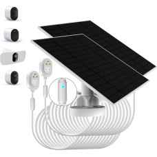 2 pakuotės patobulintos su įkrovimo įspėjamąja kvėpavimo šviesa 6W saulės baterija, suderinama su 