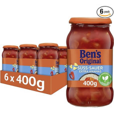 BEN'S ORIGINAL Sauce Sweet Sour and Extra Pineapple, 6 Glasses (6 x 400 g)