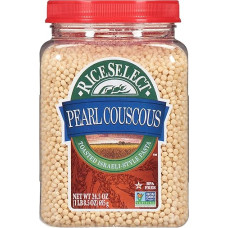 RiceSelect Pearl Couscous, Israeli-Style Non-GMO and Vegan Couscous Pasta, 24.5 Ounce Jar