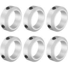 sourcing map 6-teiliges Schraubenhals-Set, 50 mm Bohrung, Schaftmanschetten aus Aluminiumlegierung, 70 mm Außendurchmesser, 22 mm Breite, Achsmanschette für Linearstangenwellenführung