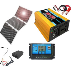 4000-W-Off-Grid-Solarpanel-Kit mit wasserdichtem 60-W-Panel und 30-A-Controller for Camping, Wohnmobil und den Außenbereich(110V)