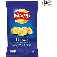 Walkers Crisps - Cheese and Onions (12 x 25 g)