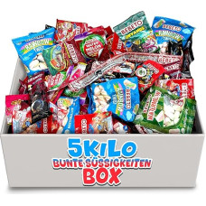 XL 5kg Fruchtgummi & bunte Süßwaren Mischung Groß- und Kleinteile einzeln Verpackt für Wurfmaterial/Geburtstag/Party/Candybar/Großfamilie