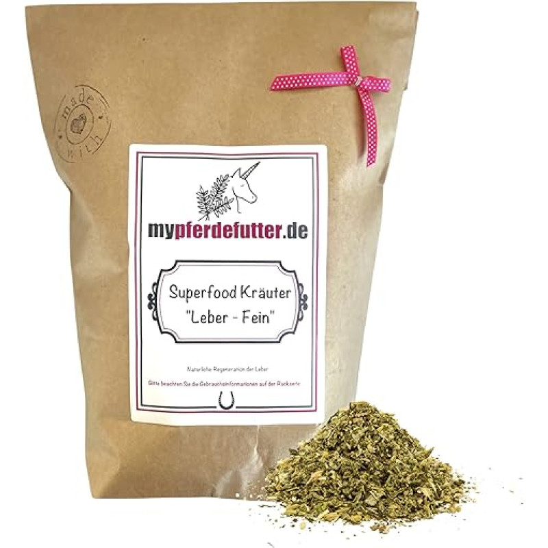 mypferdefutter Kepenų žolelės arkliams 100% natūralios, grynos - žolelės be priedų jūsų mylimam žirgui (1000 g)