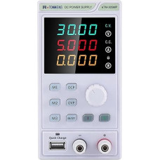 HD LCD Screen Lock Mode, USB Fast Charge, Intelligent Fan, Laboratory, 10A, 300W Output, Four Digit Display Power Supply (Color : 15V 2A 300W, Size : 220V)