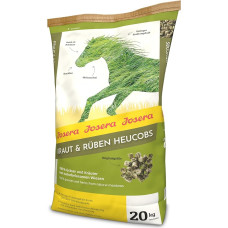 JOSERA Herb & Beet Hay Cobs (1 x 20 kg) Premium Horse Food Made from 100% Grasses and Herbs Raw Fibre Rich and Low Fructane Content Dust and Molasses Free Pack of 1