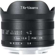 7artisans 7.5mm f2.8 Mark II APS-C Fisheye Wide Angle Lens for Canon EOS-M Mirrorless Camera such as Canon EOS-M1 EOS-M2 EOS-M3 M5 M6 M10 M50