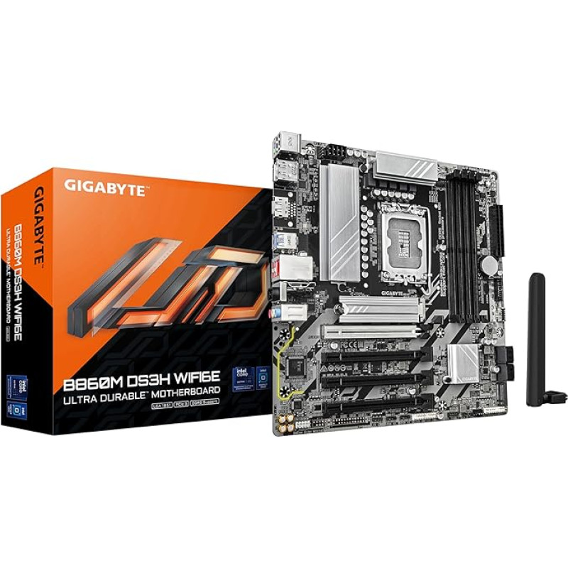 GIGABYTE B860M DS3H WIFI6E pagrindinė plokštė - 