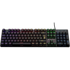 SureFire Kingpin M2 Mechanical Gaming Keyboard German, Gaming Multimedia Keyboard Full Size, RGB Keyboard with Lighting, 100% Anti-Ghosting Keys, German Layout QWERTZ