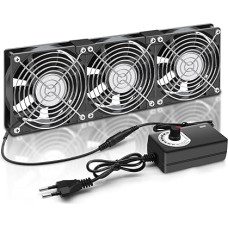 RUIZHI 360 mm Case Fan 12 V PC Fan - Computer Fan Adjustable Wind Speed, AC 220 V - 240 V, 2750 RPM, for PC Laptop, TV, Radio, Router, Triple Fan