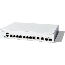 Cisco Catalyst 1200-8T-E-2G Smart Switch, 8-Port GE, EXT. PS, 2 x 1-GE Combo, Limited Lifetime Protection (C1200-8T-E-2G)