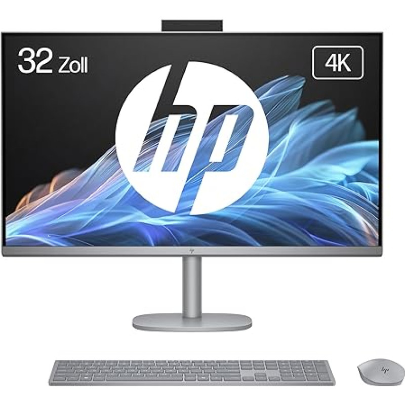 HP OmniStudio X 32-c1275ng All-in-One AI kompiuteris, 31,5 colio nuo atspindžių apsaugotas UHD 4K ekranas, 