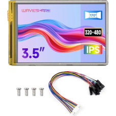 Waveshare 3.5 inch Resistive Touch Display (G) for Raspberry Pi, IPS Panel, 320 x 480 Resolution, Immersion Gold Process, 262K Colour